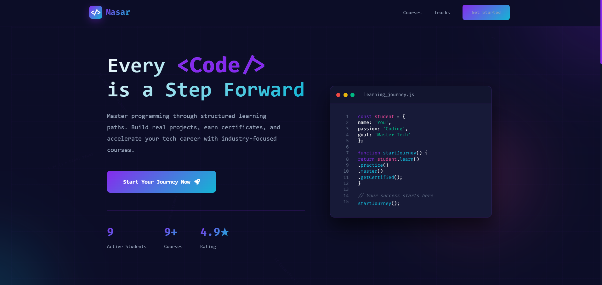 Masar - Programming Learning Platform